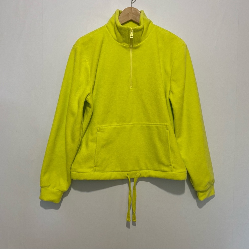 Beyond Yoga New Terrain Pullover in True Chartreuse Color Sweatshirt XS‎ Cozy - Picture 3 of 12